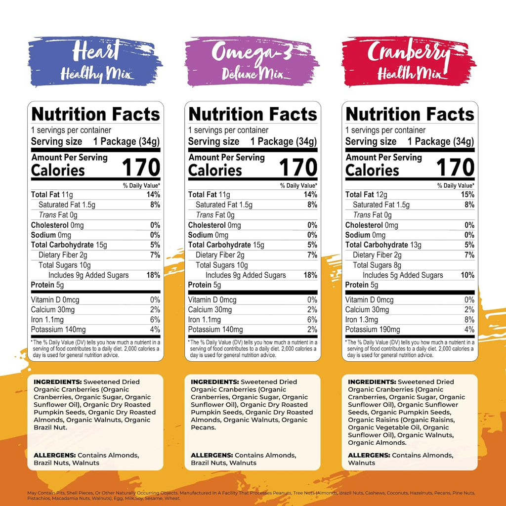 Organic Trail Mix Snack Packs, Multi Pack 28.8 Oz - 24 Individual Servings (Pack of 3)
