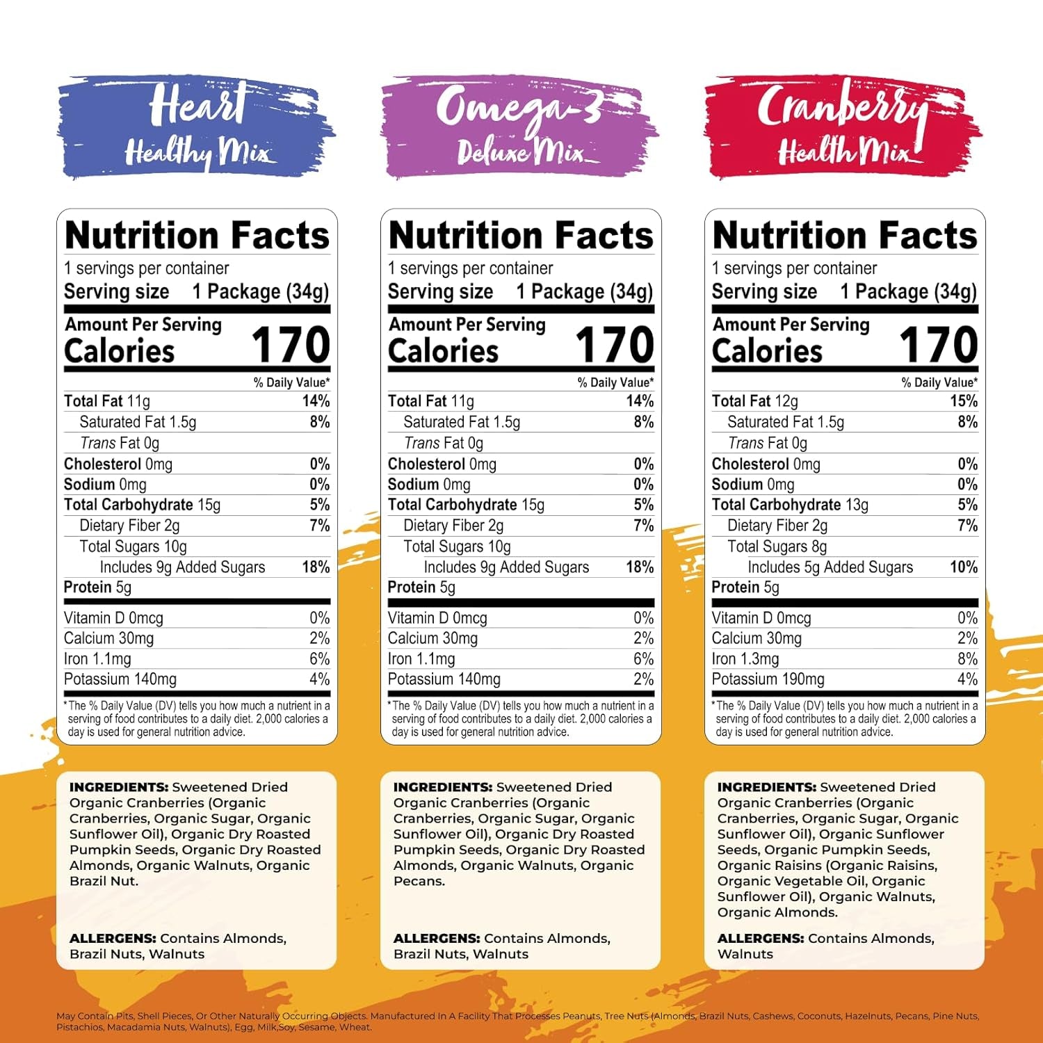 Organic Trail Mix Snack Packs, Multi Pack 28.8 Oz - 24 Individual Servings (Pack of 3)