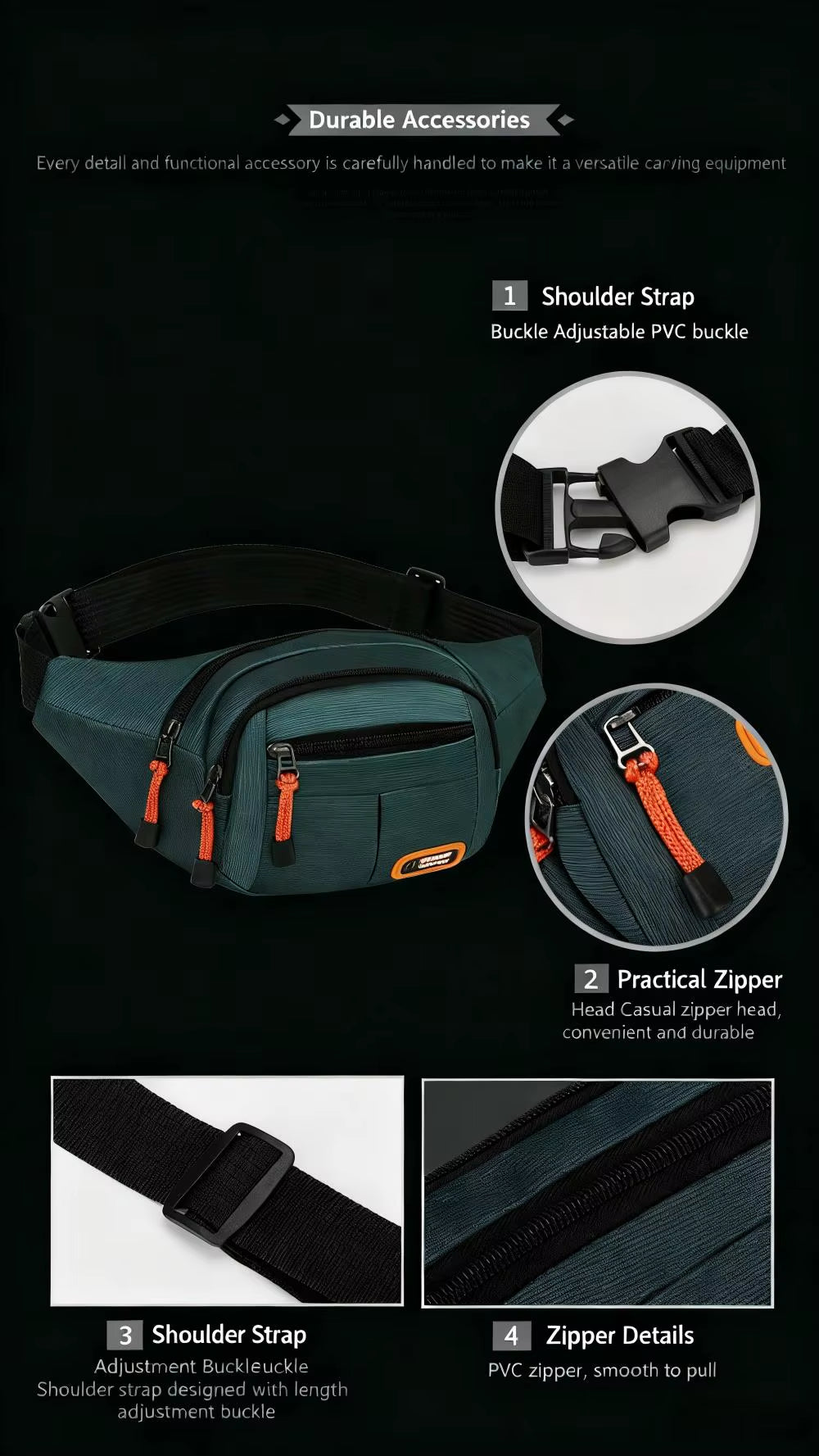 Mobile Waist Bag for Men and Women Multifunctional Large Capacity anti Splash Business Wear-Resistant Construction Site