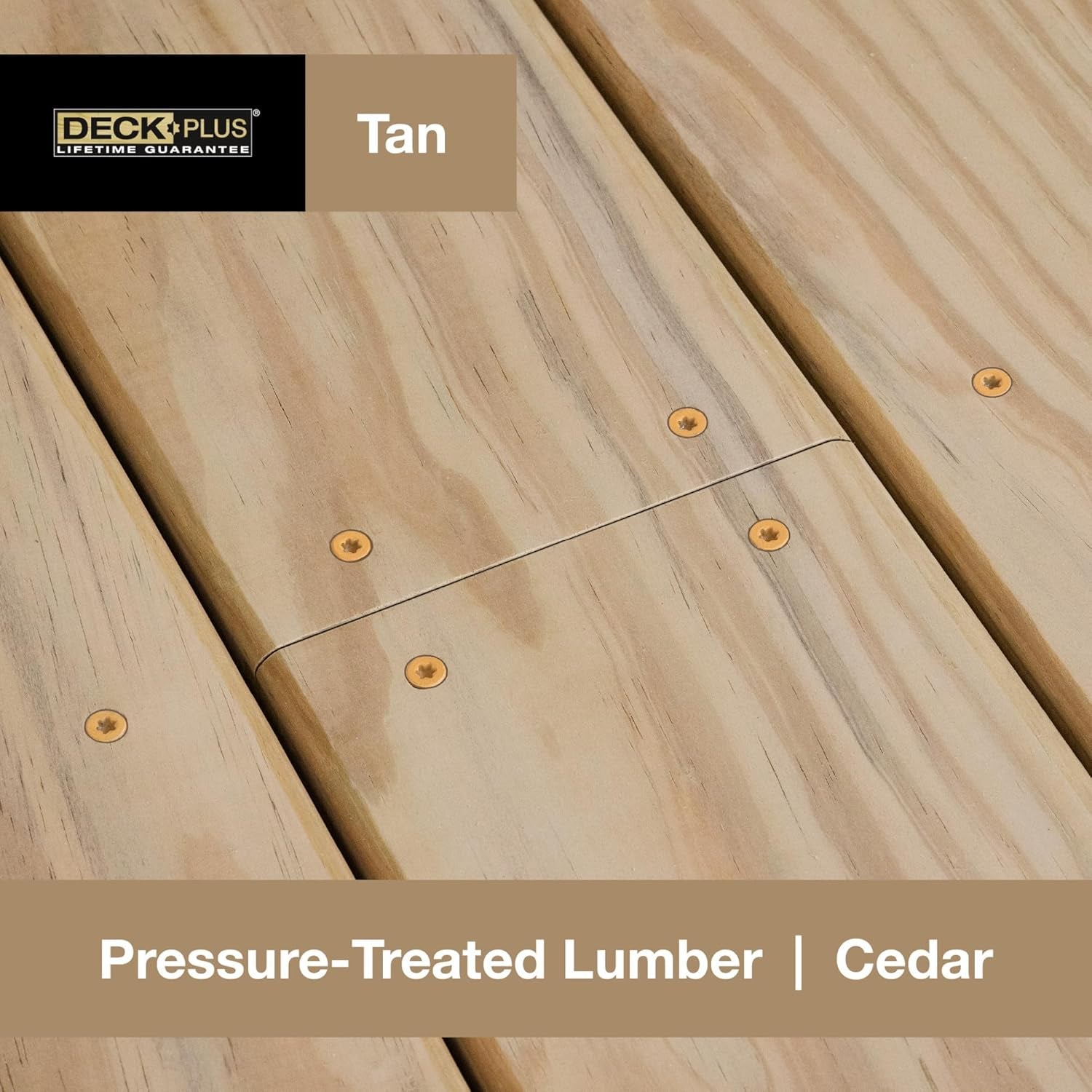 2-1/2 Inch Epoxy Coated Exterior Wood and Fence Screws #10 X 2-1/2" Torx/Star Drive Included Coarse Thread, Outdoor Rust Resistant Decking Screw, Tan, 5 Lb Box, 365 Pieces | 48416