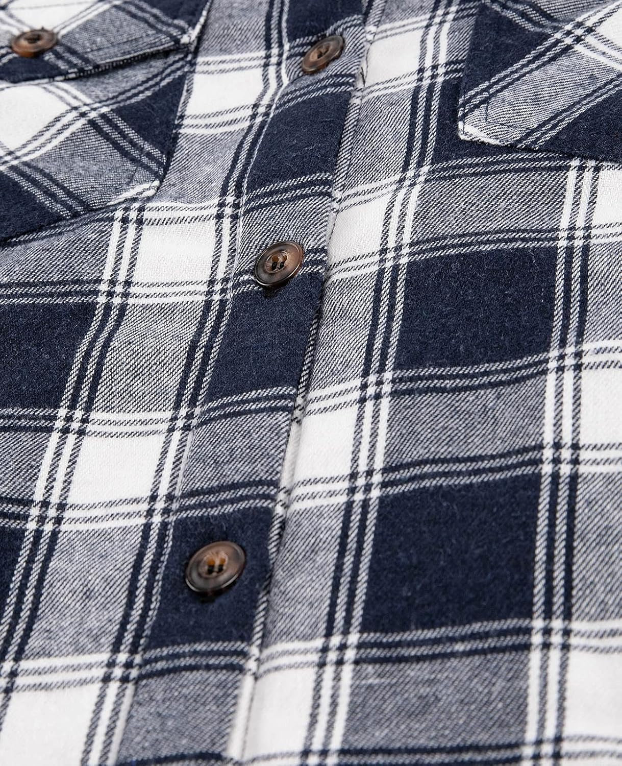 Womens Sherpa Lined Flannel Jacket with Hand Pockets, Plaid Button down Fuzzy Shirt Jackets
